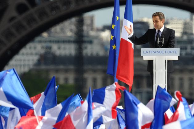 Nicolas Sarkozy lors de son meeting du Trocadéro lors de la campagne de 2012