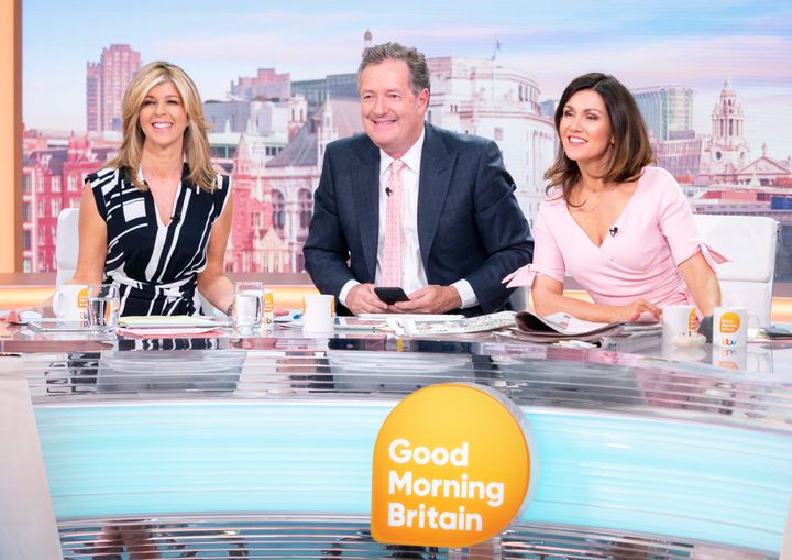 Kate with Piers Morgan and Susanna Reid on GMB