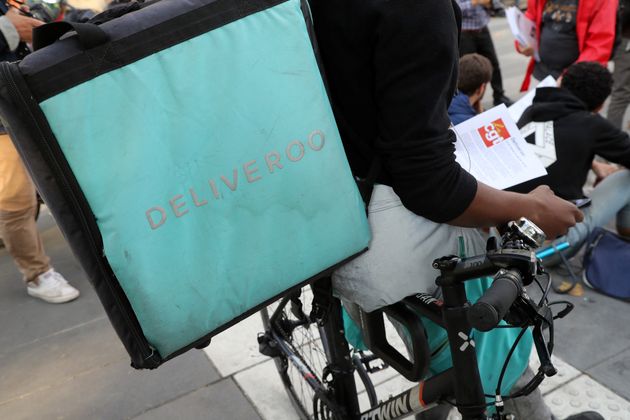 Le 11 août 2017, des livreurs Deliveroo manifestaient à Paris (Photo d'illustration)