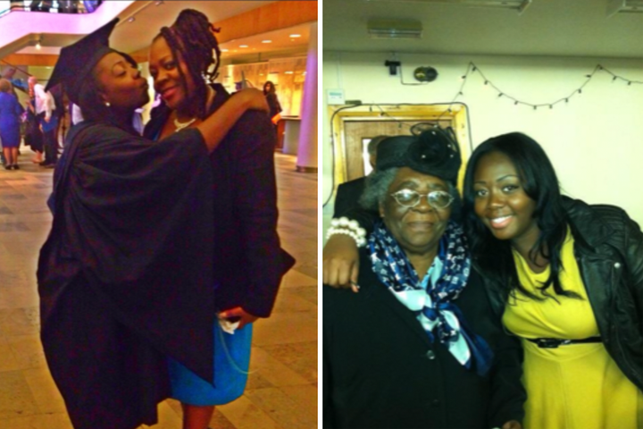 Shomoy Dormer and her mum (left) and nan (right)