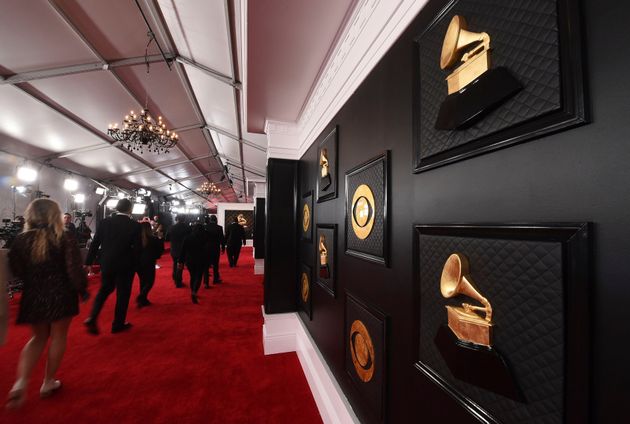 The Grammys red carpet in 2020