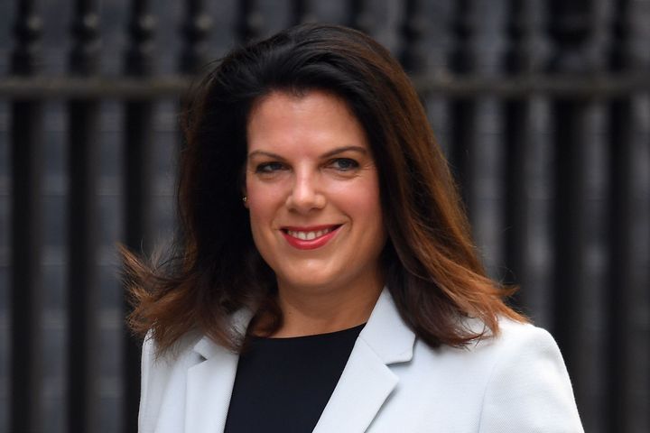 Britain's immigration minister Caroline Nokes arrives at 10 Downing Street