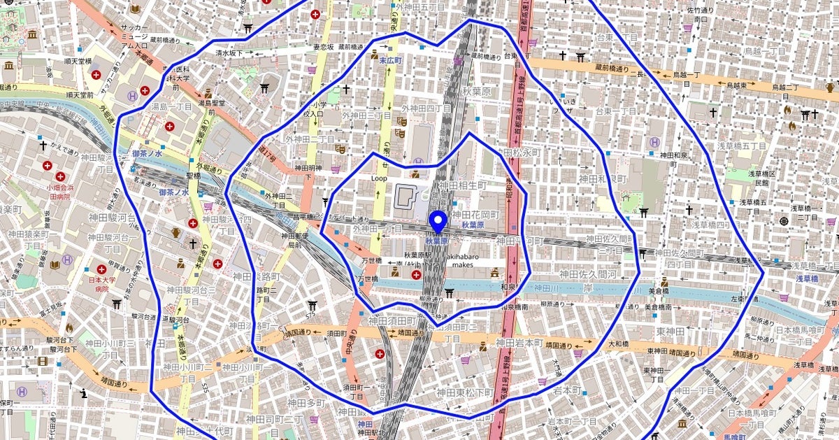 5分 10分 15分で行ける範囲が分かる地図サイト 15cities が便利すぎる
