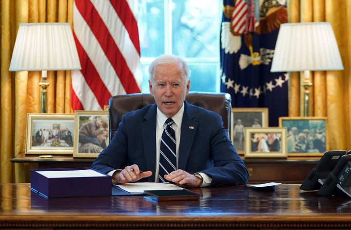 President Joe Biden said the stimulus package would rebuild "the backbone of this country."