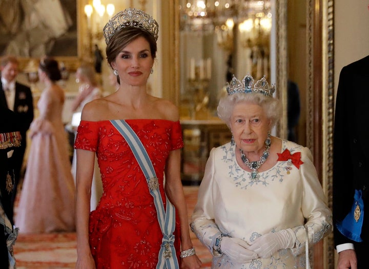 Letizia e Isabel II en Buckingham en 12 de julio de 2017.