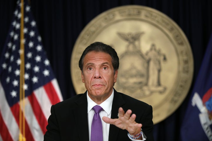 New York state Gov. Andrew Cuomo speaks at a news conference on Sept. 8, 2020, in New York City.