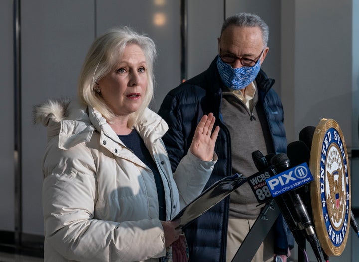 Democratic Sens. Kirsten Gillibrand and Chuck Schumer of New York released a statement calling on Gov. Andrew Cuomo to step down.