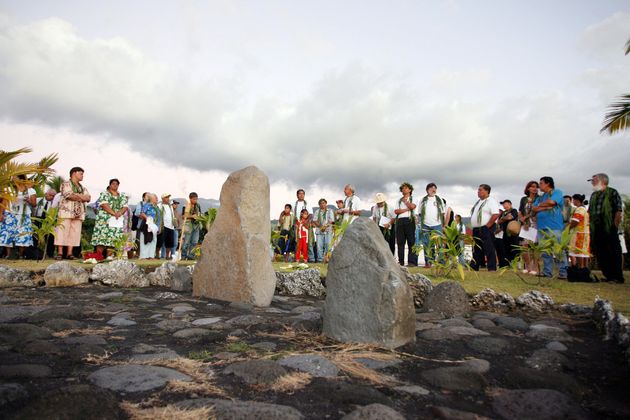 Les Polynésiens commémorent le 1er essai nucléaire le 2 juillet 2007 (Photo