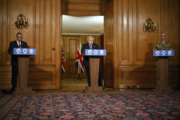 A briefing at 10 Downing Street, next door to the new media suite