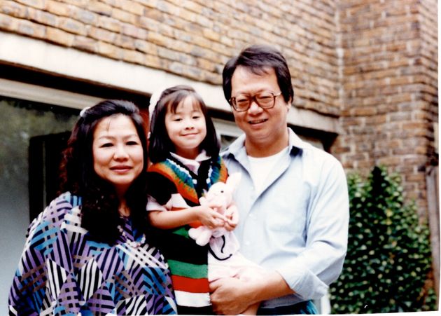 The author, Natalie Wong, and her parents