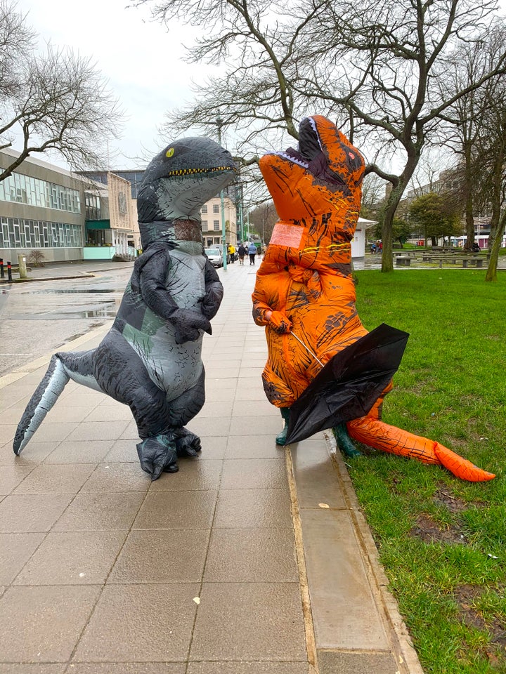 Dinosaurs are taking over Plymouth.