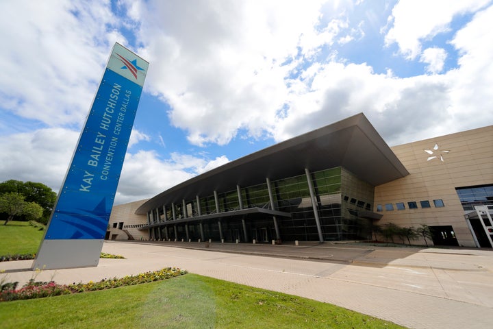 Kay Bailey Hutchison Convention Center in downtown Dallas, Tuesday, March 31, 2020. The center, which is currently being prep