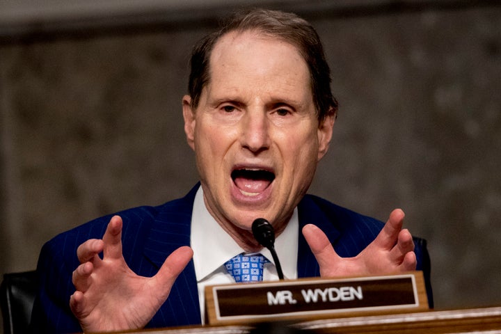 Sen. Ron Wyden (D-Ore.) speaks on Capitol Hill, June 17, 2020.