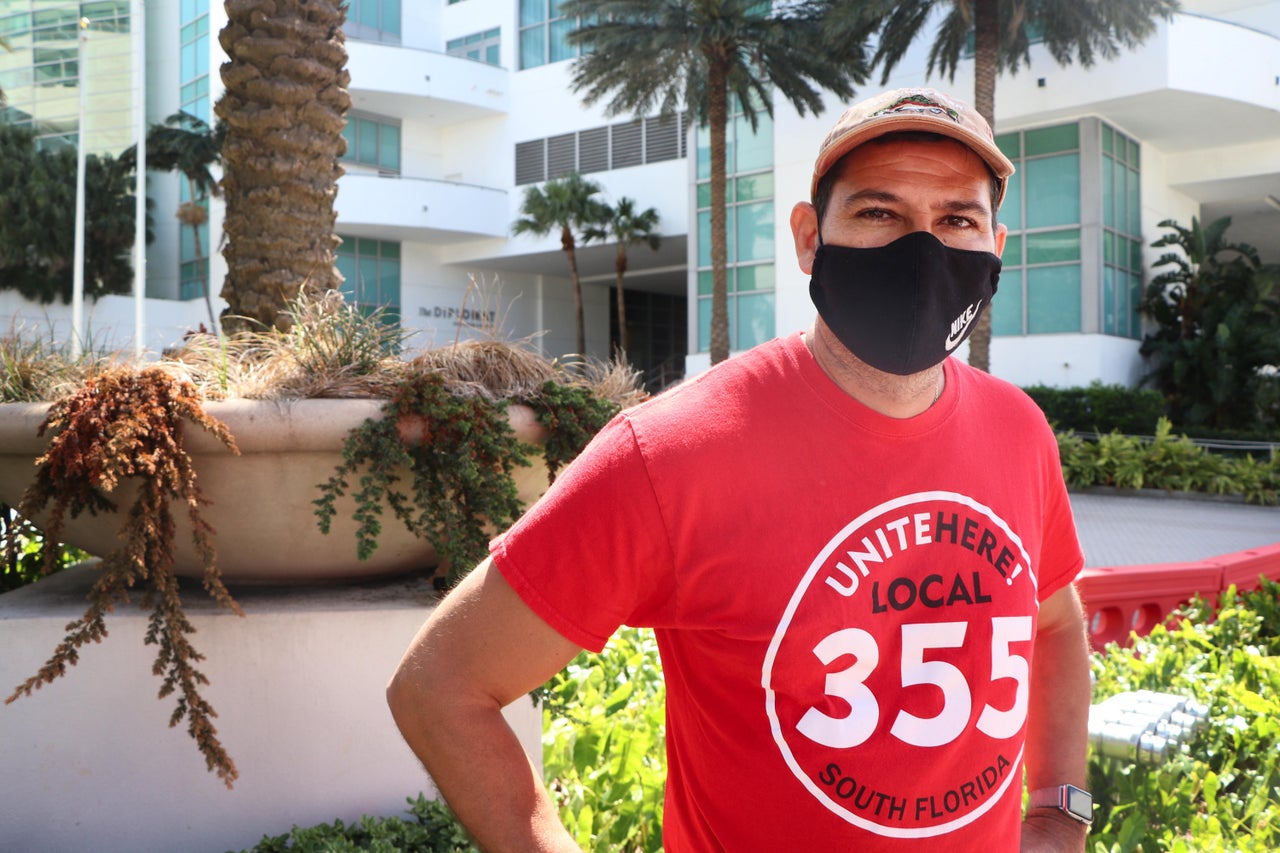 Lopez at the March 12 protest.