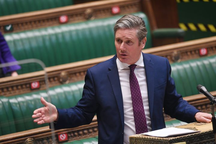 Labour leader Sir Keir Starmer responds after Boris Johnson made a statement to MPs in the House of Commons.