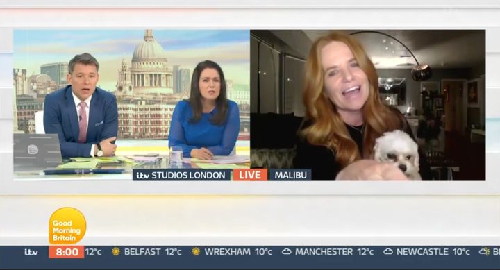 Patsy Palmer cut short an interview on Wednesday's GMB