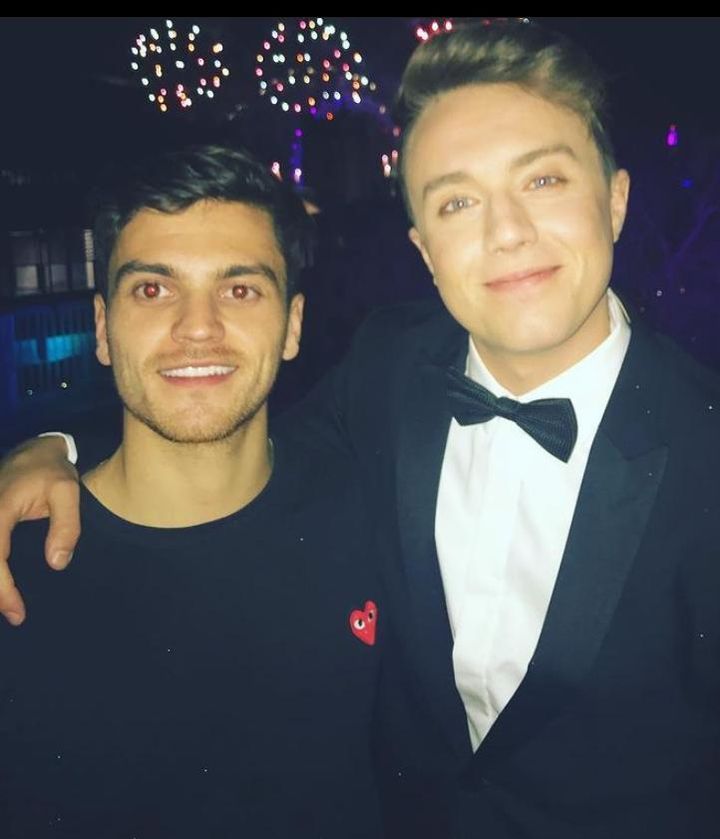 Roman Kemp with his producer and best mate Joe Lyons, who tragically took his own life last year