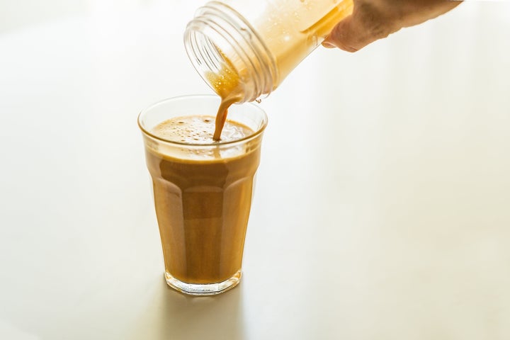 Bulletproof coffee gets its creamy color from butter that&rsquo;s been blended into the drink in a high-speed blender.