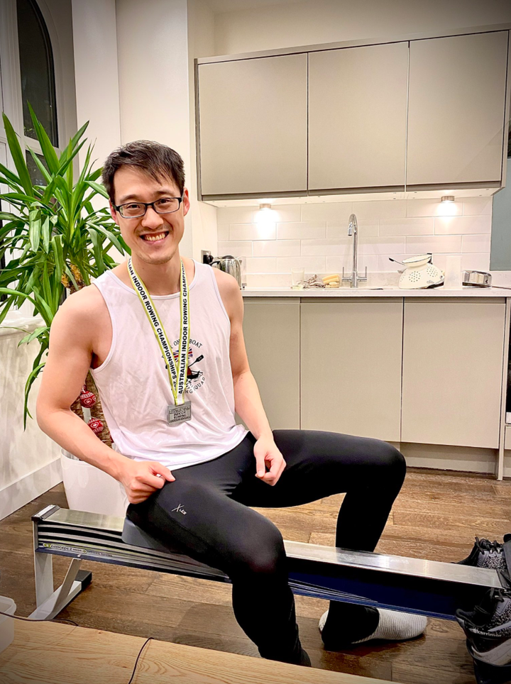 "My most memorable photo is from when I won silver in rowing at the National Australian Championships – racing remotely on a rowing machine using a computer on the October 25 2020. The lockdown meant the competition became online. I had to weigh in at 2am. Then I had to race at 4am in a studio flat, disturbing my partner. It was quite the nightmare, but worth getting the medal. Indoor rowing has really helped my mental health during a difficult year to stay focused and fit." – Johnny Luk, 30, London.