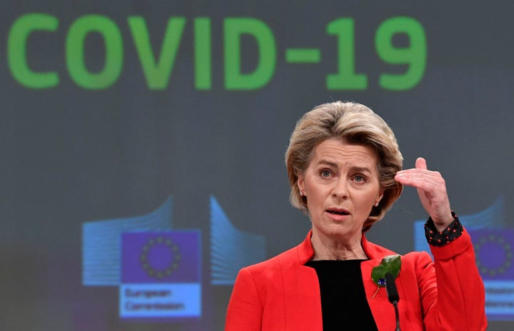 Ursula von der Leyen, durante una rueda de prensa
