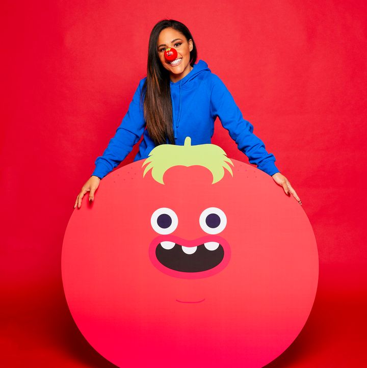 The One Show's Alex Scott is taking part in a Red Nose And Spoon Race
