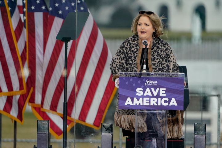 Amy Kremer speaks at Donald Trump's Jan. 6 "Save America" rally that immediately preceded the Capitol insurrection.