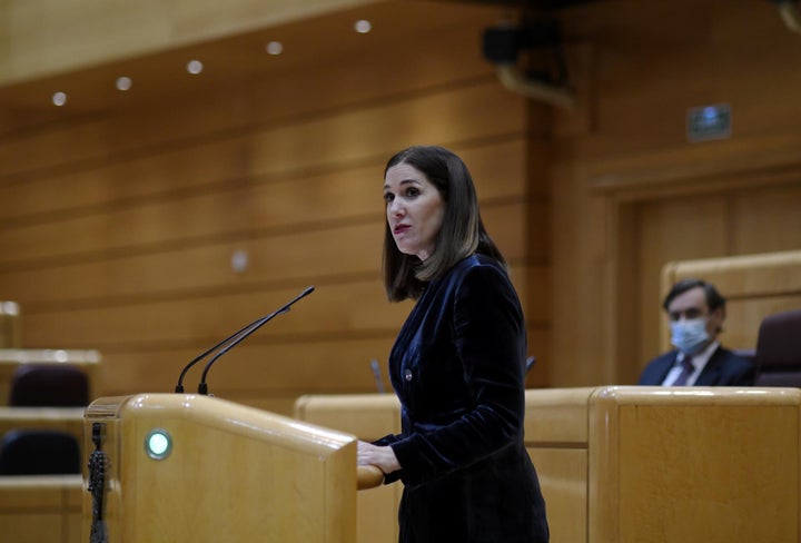 La senadora de Ciudadanos Ruth Goñi en una sesión de la Cámara Alta, en Madrid.
