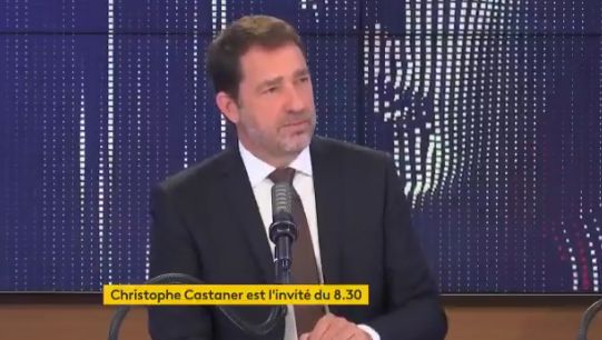 Christophe Castaner sur le plateau de france info jeudi 18 mars