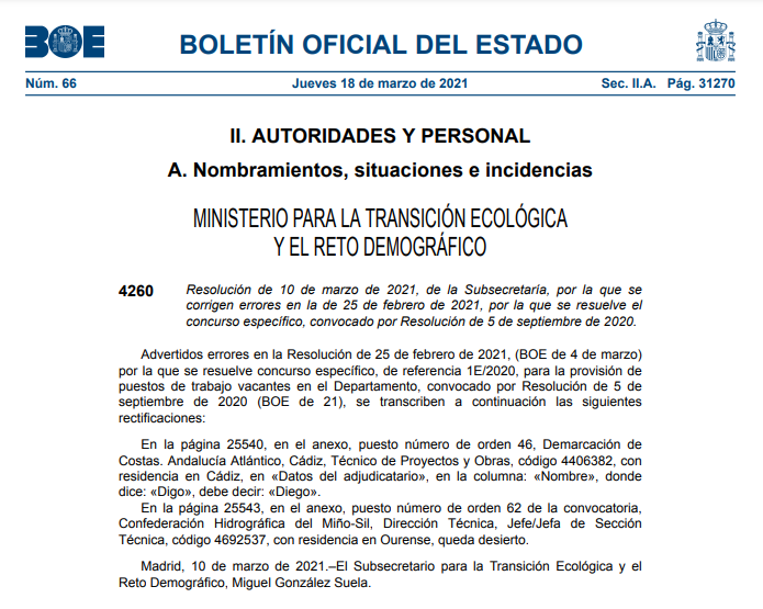 Boletín Oficial del Estado.