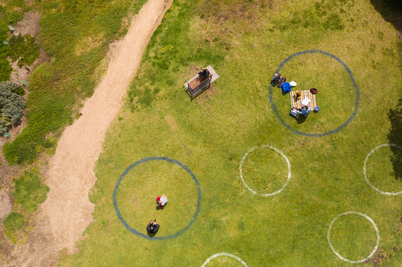 Some festivals, such as Gisburne Park Pop Up in northern England, have implemented socially distant seating areas, like the ones above, but not all festivals feel they could operate like this