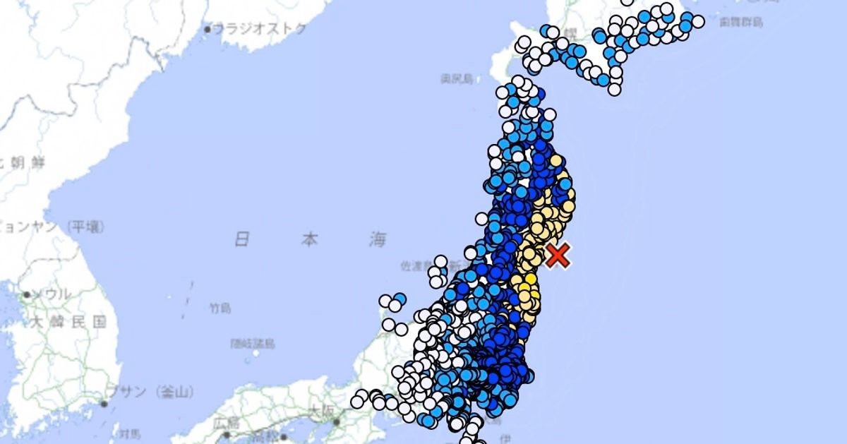 【地震】宮城県で震度5強、津波注意報も