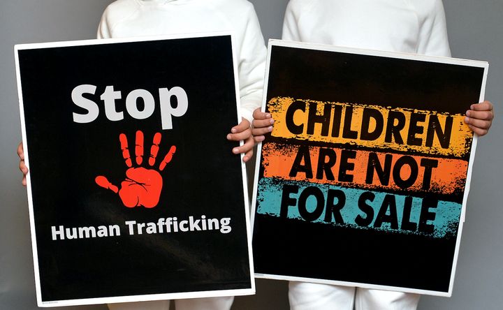子どもの人身売買への抗議（イメージ画像）