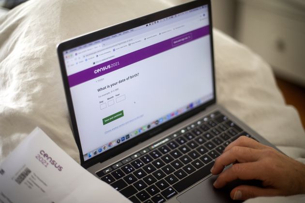 A person completing their Census form online on Census Day. Picture date: Sunday March 21, 2021. (Photo by Victoria Jones/PA Images via Getty Images)