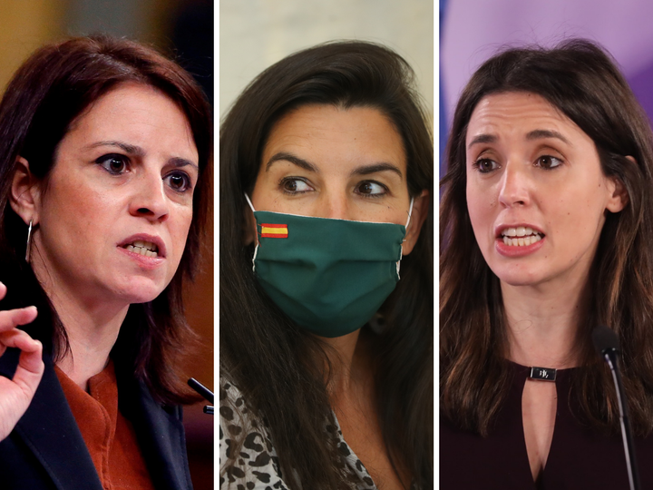 Adriana Lastra, Rocío Monasterio e Irene Montero.