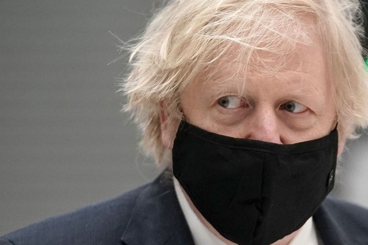 Boris Johnson visits BAE Systems at Warton Aerodrome in Preston on March 22