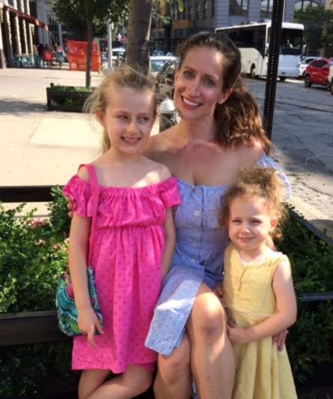 The author with her daughters in Brooklyn, New York, in 2019.