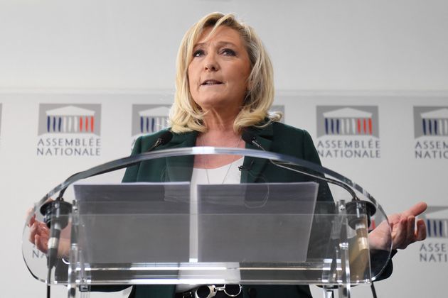 Marine Le Pen, présidente du parti d'extrême-droite le Rassemblement national. Le 9 mars 2021. (Alain JOCARD / AFP)