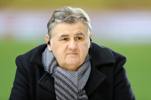 Pierre Ménès lors d'un match de football Monaco vs Bordeaux, le 2 mars 2018