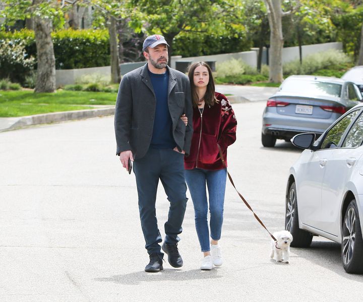 Ben Affleck and Ana de Armas pictured in March 2020
