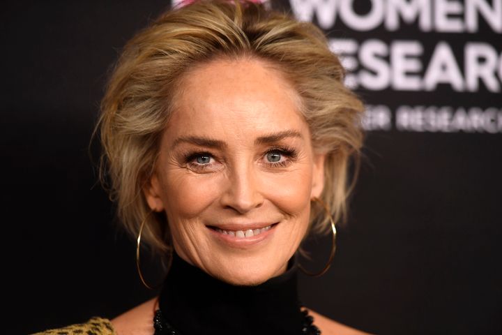 Sharon Stone en febrero de 2019 en una gala benéfica.