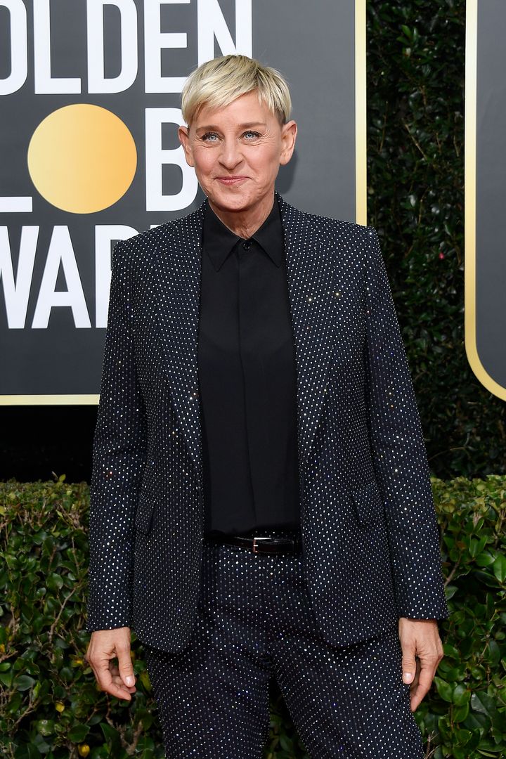 Ellen Dengeneres at the Golden Globes last year