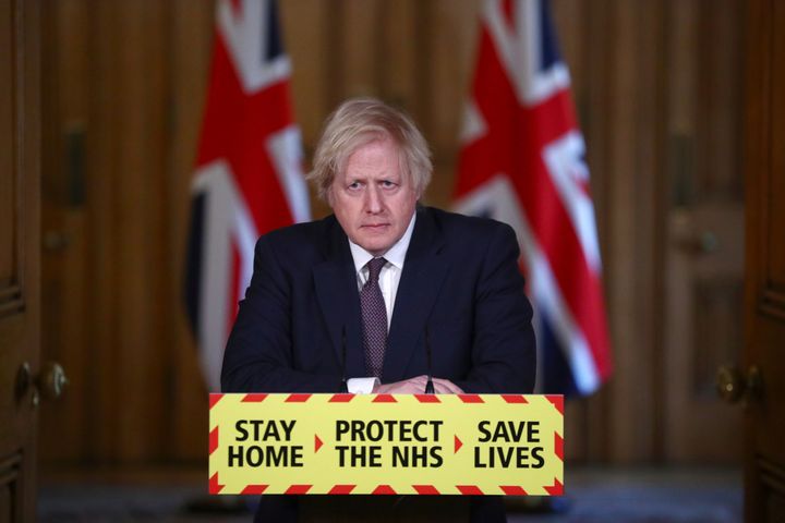 Prime minister Boris Johnson during a media briefing in Downing Street, London, on coronavirus (COVID-19).