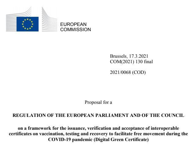 To έτοιμο σχέδιο Κανονισμού του Ευρωπαϊκού Κοινοβουλίου και του Ευρωπαϊκού Συμβουλίου