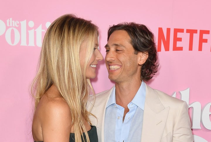 Gwyneth Paltrow and Brad Falchuk arrive for the Netflix premiere of "The Politician" in 2019.