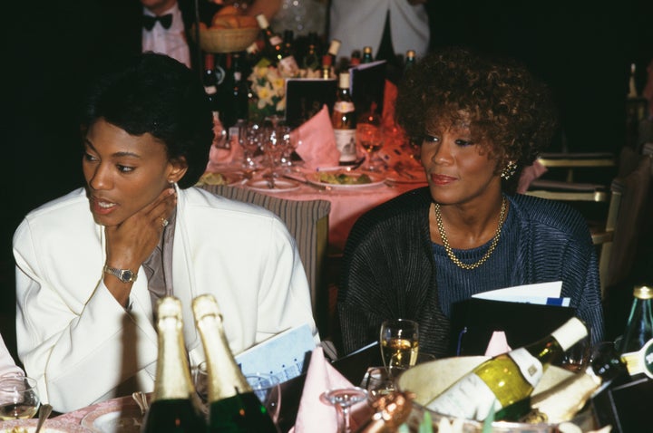 Robyn Crawford (left) and Whitney Houston in 1988. 