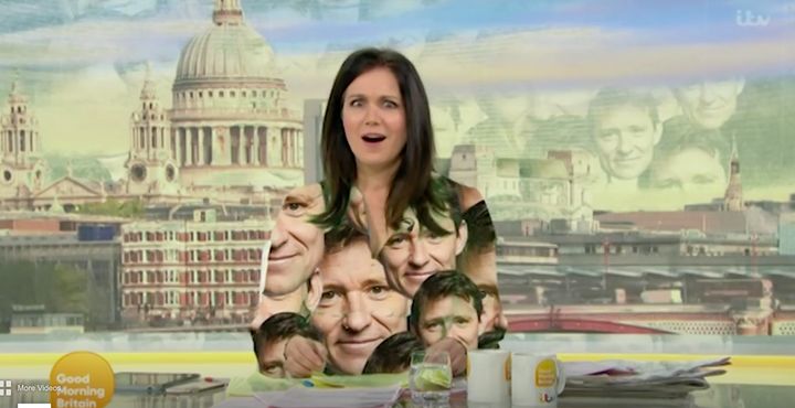 Susanna – digitally wrapped in Ben Shephard's face – was unsure how to react to his faux pas.