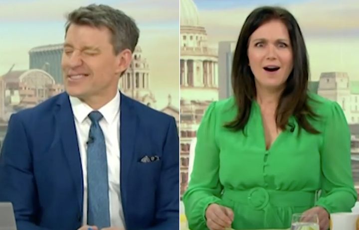 Ben Shephard and a stunned Susanna Reid