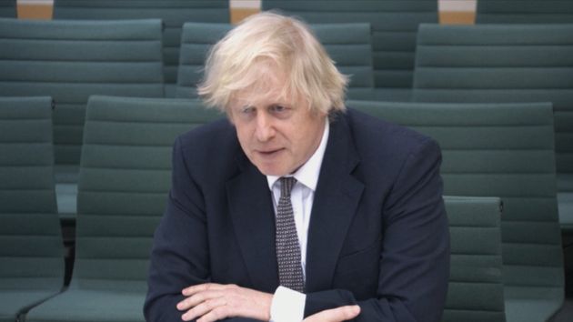 Boris Johnson gives evidence to the Commons Liaison Committee in the House of Commons, London. Picture date: Wednesday March 24, 2021.