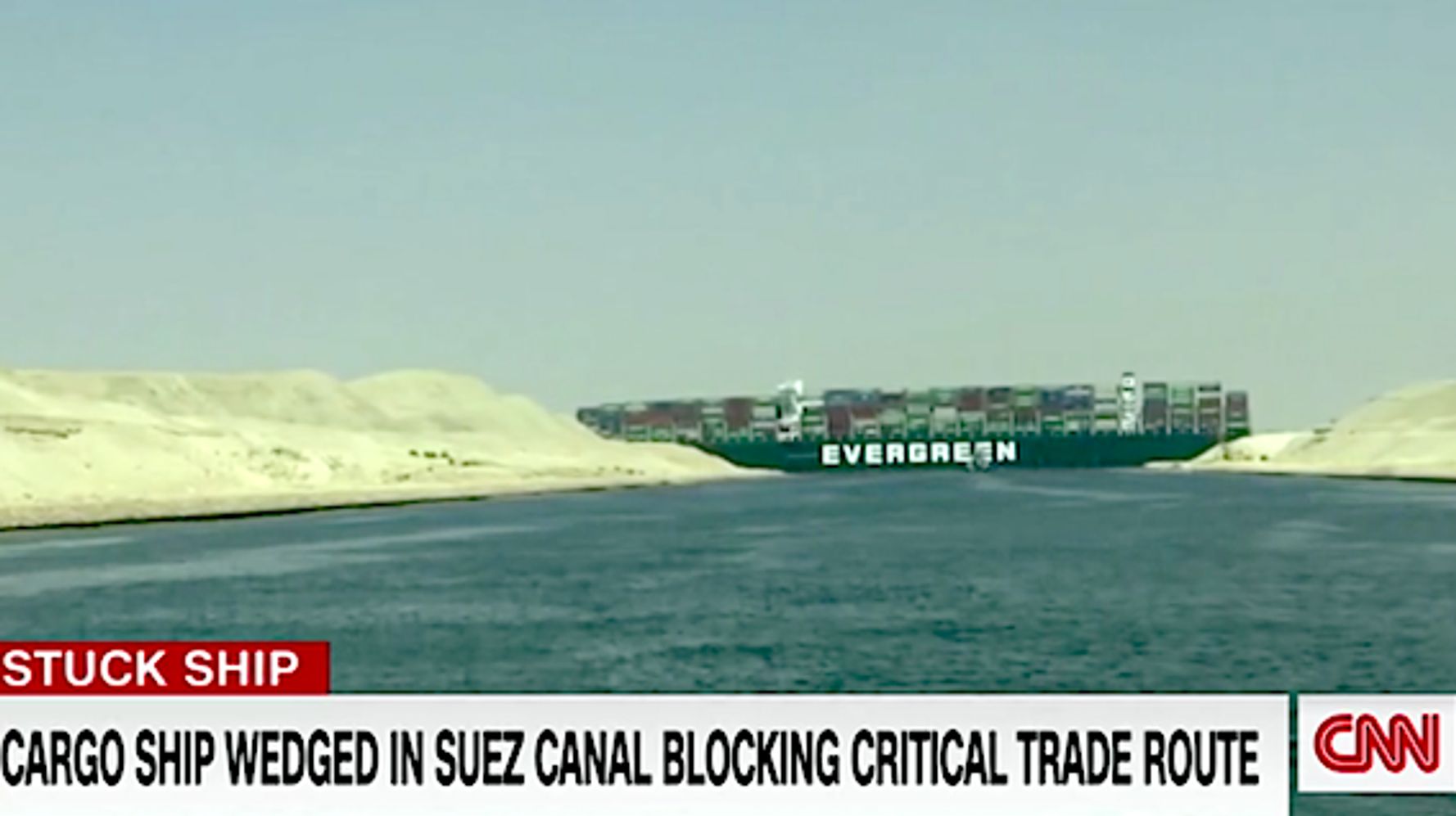 Cargo Ship Wedged Across Suez Canal Imperils Shipping Worldwide