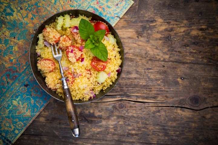 Couscous can be used as a base for quick, healthy dinners. 